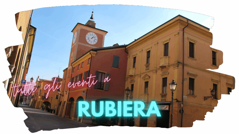 Eventi a Rubiera: torre dell'orologio a Rubiera in una giornata di sole