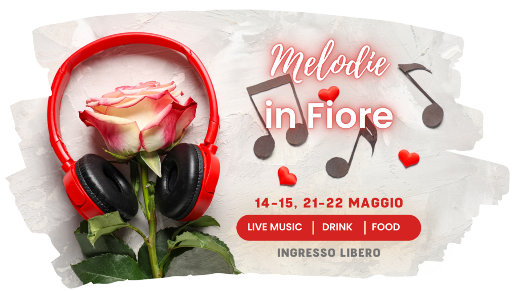 Locandina Melodie in Fiore con eventi musicali ADMIRAL Bingo di maggio