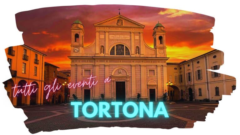 Eventi a Tortona: veduta di Piazza Duomo al tramonto nel centro storico della città